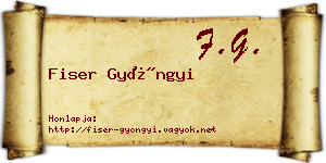 Fiser Gyöngyi névjegykártya